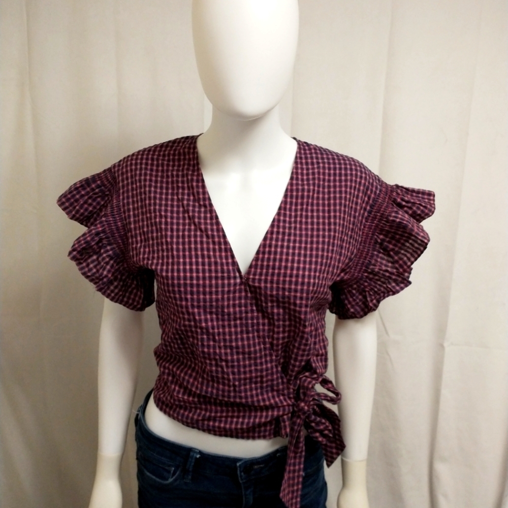Madewell Checkered Crop Top